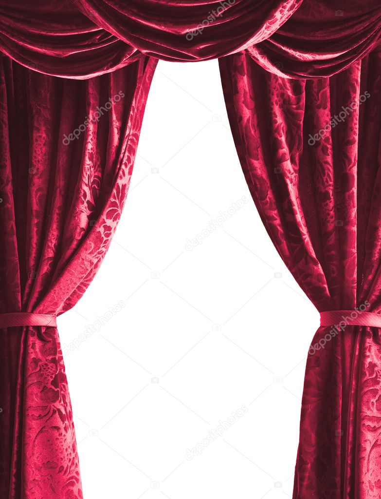 theater curtain isolated 