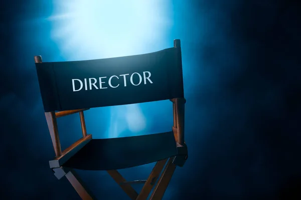 Retro director chair, high contrast image — Stock Photo, Image