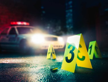 high contrast image of a crime scene clipart