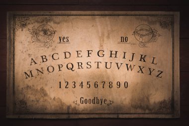 talking board and planchette clipart