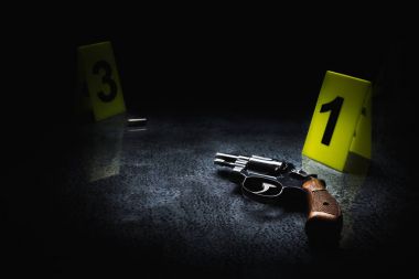 high contrast image of a crime scene clipart