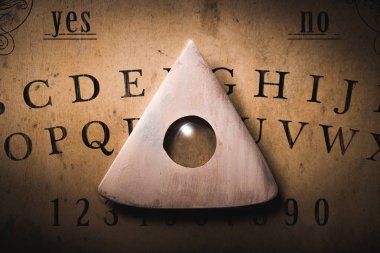 talking board and planchette clipart