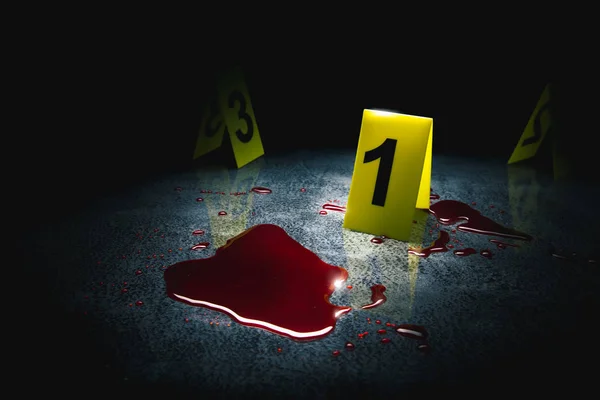High contrast image of a crime scene — Stock Photo, Image