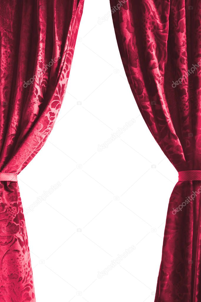 theater curtain on white background