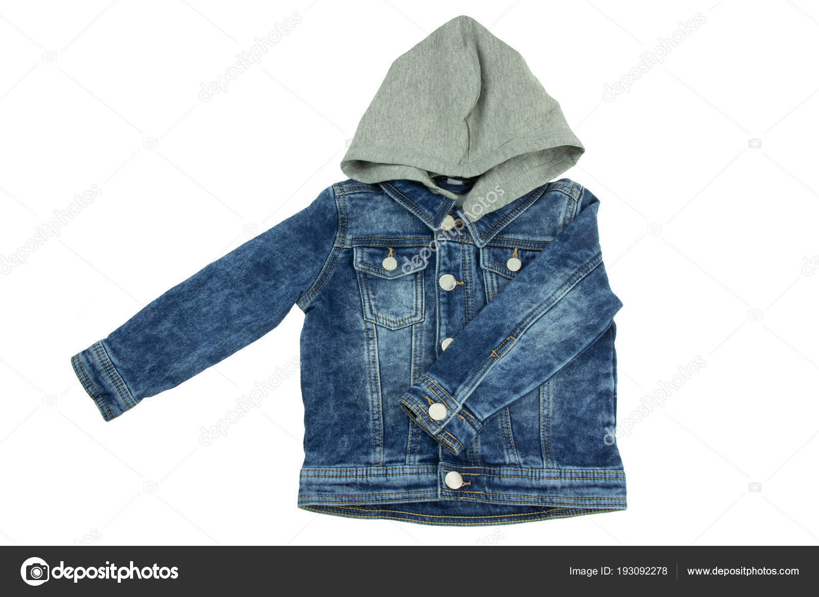 denim jacket with detachable hood