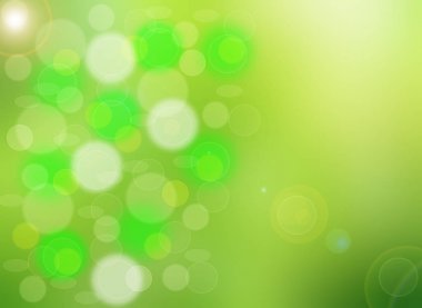 Yeşil ışık bahar bokeh arka plan.