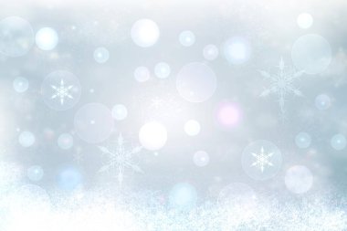 Noel kartı şablonu. Soyut, doğal, açık mavi bir renk.