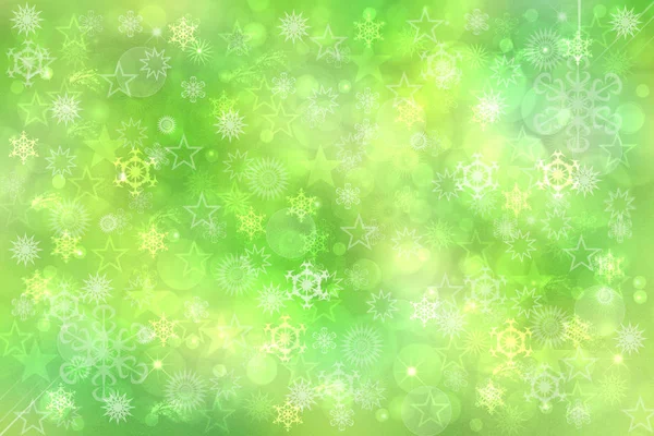 Abstrato borrado festivo luz verde amarelo branco inverno christm — Fotografia de Stock