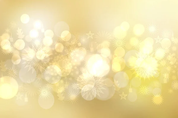 Christmas card template. Abstract festive light gold yellow whit — Stock Photo, Image