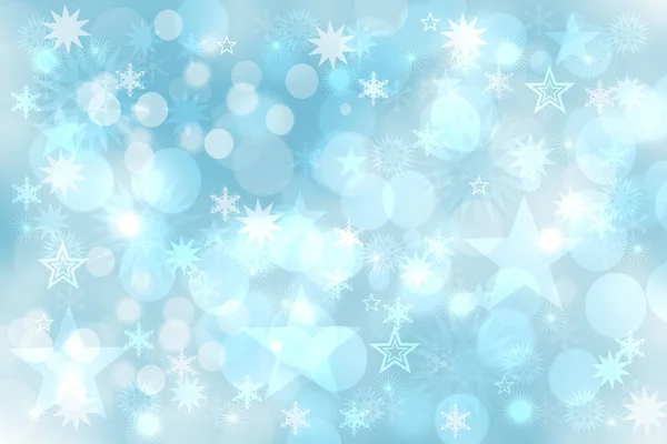 Julkortsmall. Abstrakt festlig ljusblå vit winte — Stockfoto