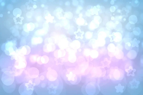 Astratto offuscata vivida primavera estate luce delicata pastello blu rosa bokeh sfondo texture con brillante morbido colore ciliegio fiori e fiori. Concetto di carta. Bella illustrazione sfondo. — Foto Stock