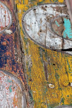 Soyut grunge eski çok renkli yıpranmış ahşap arka plan