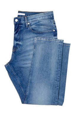 Erkekler kotları izole. Katlanmış modaya uygun erkek kot pantolon pantolonu.