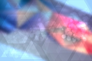 Soyut mavi turuncu modern fütüristik teknoloji ve iş b