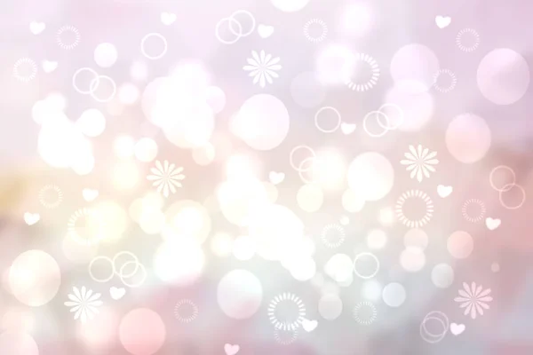 Streszczenie świąteczne rozmycie jasnoróżowe pastelowe tło z różowym wh — Zdjęcie stockowe