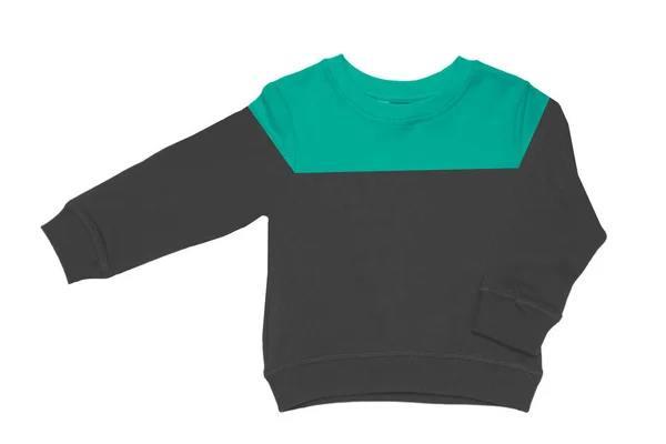 Herbst und Winter Kinderkleidung. ein zweifarbiges Schwarz-Grün gemütlich — Stockfoto