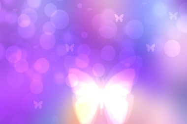 Abstract blurred vivid spring summer light delicate blue pink ye