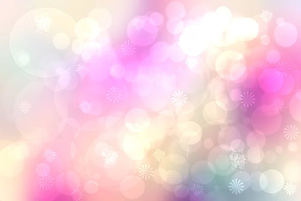 抽象模糊生动的春夏光细腻柔和的粉红色蓝色散景背景纹理与明亮的柔和颜色樱花和鲜花 卡概念 美丽的背景插图 — 图库照片