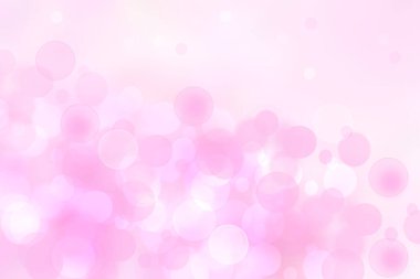 Soyut, bulanık, canlı bahar ışığı, hassas pastel, pembe, bokeh arkaplan dokusu, parlak, yumuşak renk çemberleri. Mesajın için yer aç. Güzel arkaplan illüstrasyonu.