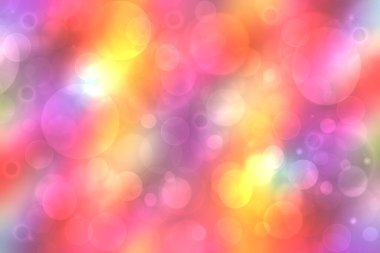 Gökkuşağı arka planı. Soyut, taze, hassas pastel renkli, renkli, fantezi gökkuşağı arkaplan dokusu ve çözünmüş bokeh ışıkları. Güzel ışık dokusu.