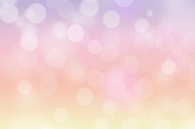 Soyut bulanık bahar ışığı hassas pastel sarı bokeh arkaplan dokusu parlak yumuşak renk çemberleri ve bokeh ışıkları. Kart konsepti. Güzel arkaplan illüstrasyonu.