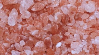 Pembe Himalaya tuz dokusu. Makro çekimler.
