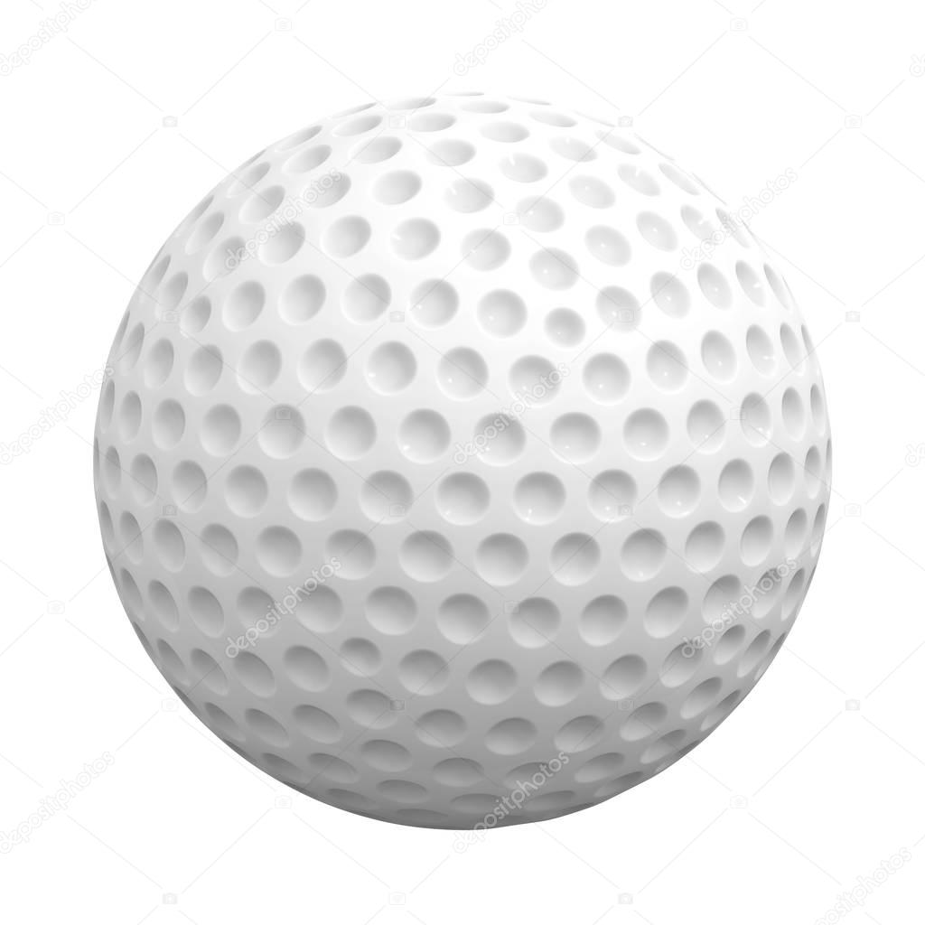 Golf ball isolated over white background