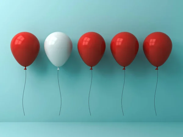 Destacan Entre Multitud Concepto Diferente Globo Blanco Diferente Otros Globos —  Fotos de Stock