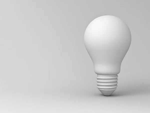 Blank Light Bulb Gray Background Shadow Rendering — Stock Photo, Image