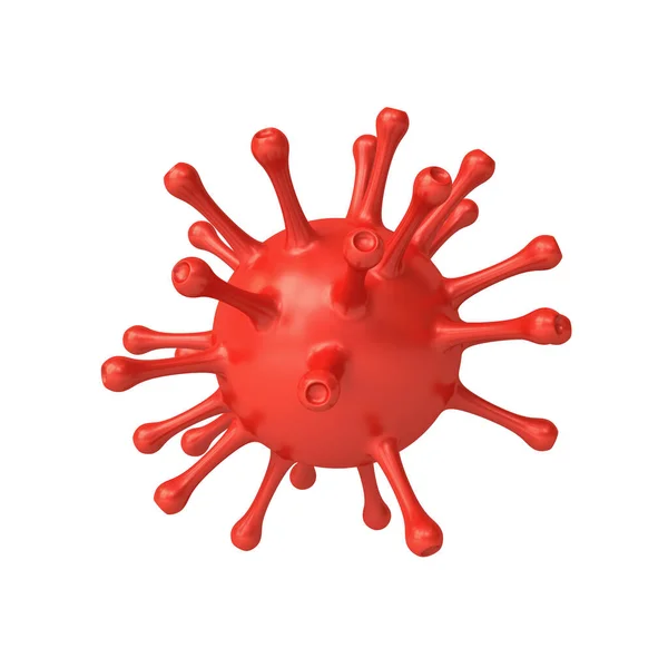 Virus Covid Oder Coronavirus Isoliert Auf Weißem Hintergrund Rendering — Stockfoto