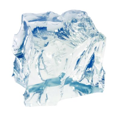 küp buz beyaz zemin üzerine izole