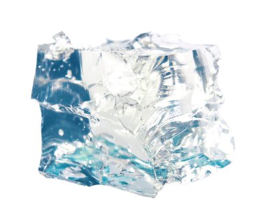 Beyaz arka plan üzerinde izole açık Ice cube