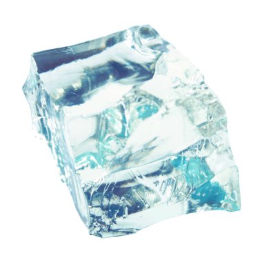 Beyaz arka plan üzerinde izole açık Ice cube