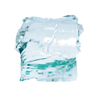 Beyaz arka plan üzerinde izole açık Ice cube