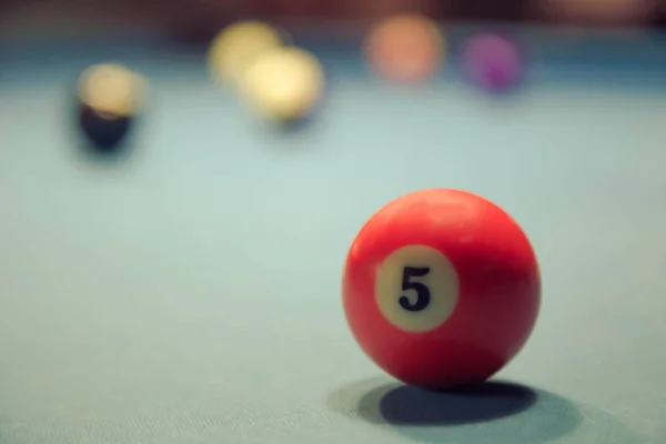 Billiard orange ball. Close up — Stock Photo, Image