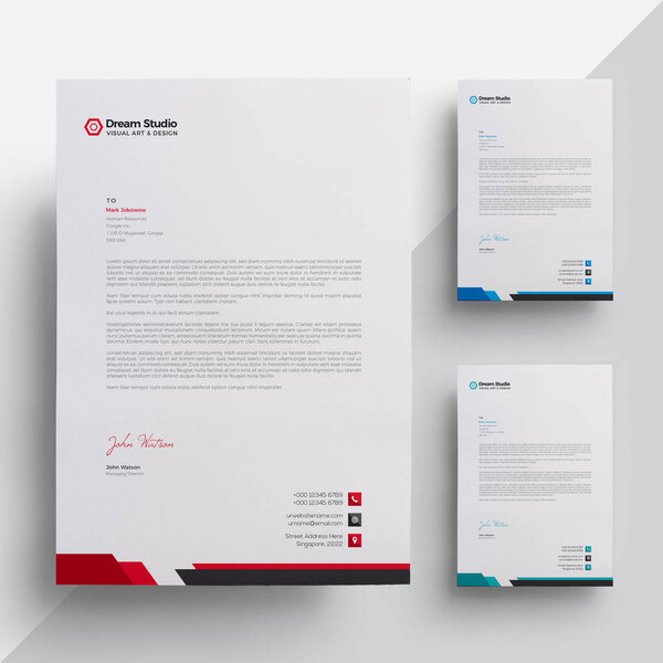 Professional Letterhead Template Vector