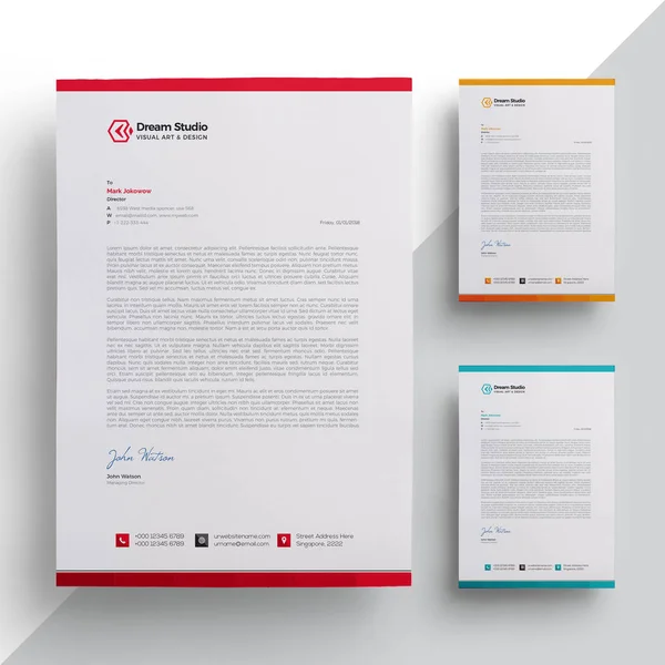 Modern şirket Antetli Kağıt şablonu