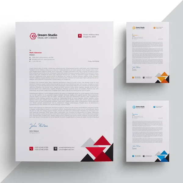 Сучасний Шаблон Компанії Letterhead — стоковий вектор