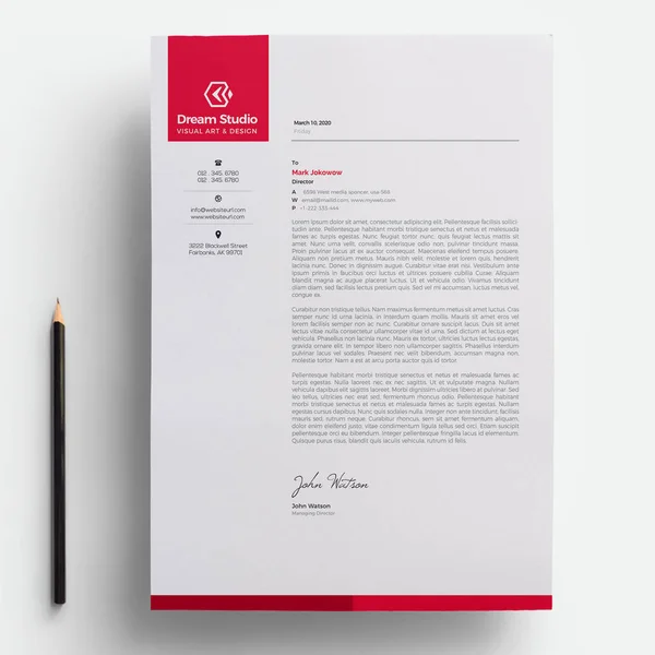 Сучасний Шаблон Компанії Letterhead — стоковий вектор