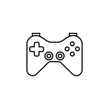 Joystick, oyun kumandası, oyun ikonu. Beyaz arka planda. Joystick, oyun denetleyici oyun simgesi