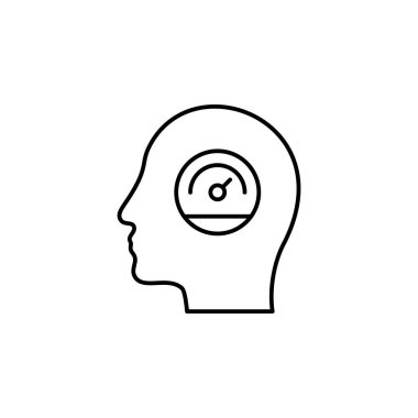 İnsan zihni, performans, üretkenlik simgesi İş Yöneticisi vektör simgesi