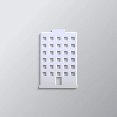 Yapı kağıdı tarzı, ikon. Gri renk vektörü arka plan - Kağıt biçimi vektör simgesi.