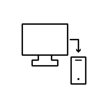 Veritabanı, sunucu, ilgili simge - Vektör. Beyaz arkaplanda veritabanı vektör simgesi