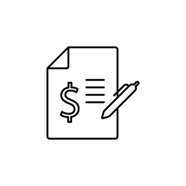 Bill, sözleşme simgesi İş Yöneticisi vektör simgesi