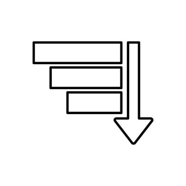 Veritabanı, sunucu, sıralama simgesi - Vektör. Beyaz arkaplanda veritabanı vektör simgesi