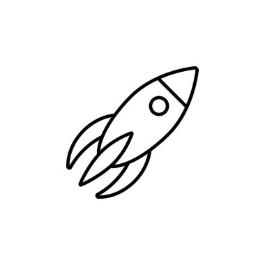 roket, uzay gemisi simgesi İş Yöneticisi vektör simgesi