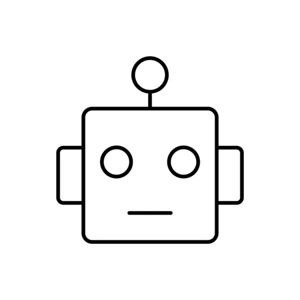 Ícone Robô Inteligente Vetor Inteligência Artificial Sobre Fundo Branco — Vetor de Stock