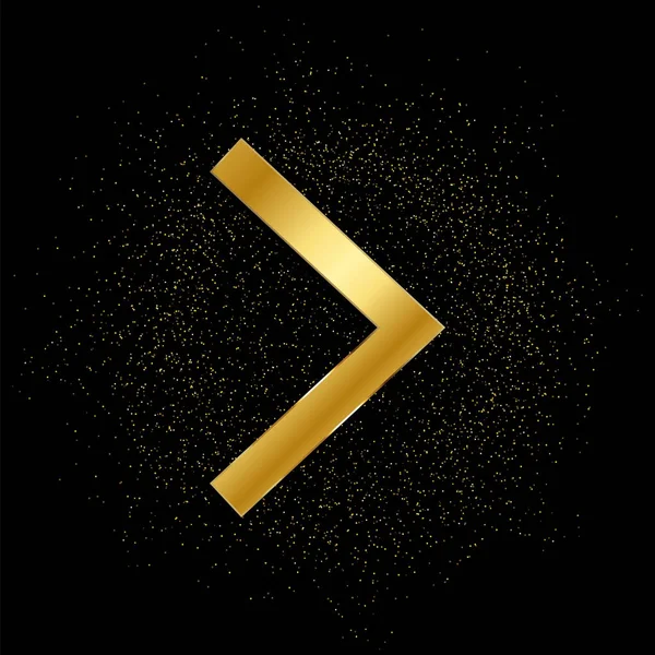 Εικονίδιο Φορέα Χρυσού Βέλους Εικονογράφηση Διάνυσμα Του Χρυσού Υποβάθρου Σωματιδίων — Διανυσματικό Αρχείο