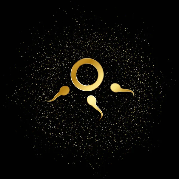 Икона Золота Спермы Векторная Иллюстрация Фона Золотых Частиц Золотой Вектор — стоковый вектор