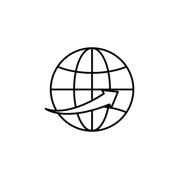 Negocio Global Icono Comunicación Icono Vector Gestión Empresarial — Archivo Imágenes Vectoriales